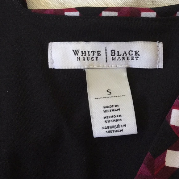 WHBM Batwing Dress Purple/Black design size S - Picture 4 of 5